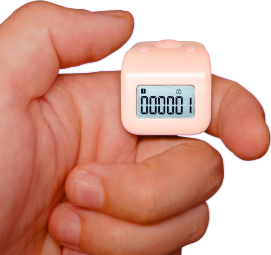 Rechargeable Silent Finger Counter 6 Channels Digital Tasbih Tally Clicker with LED for Prayer Knitting Sports Gift