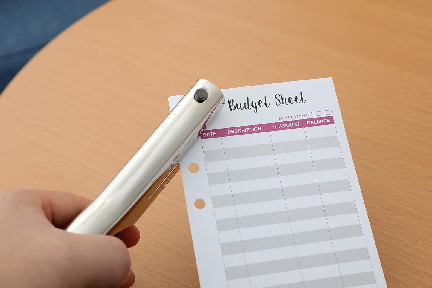 Heavy Duty 1/8 inch Single Hole Punch - Portable, Long, Small, for Paper, Cards, Plastic, Cardboard (1/8''-3MM HOLE)