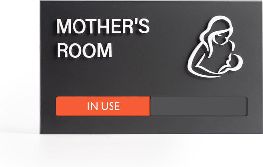 Mother's Room Sign - Breastfeeding Door Sign Available or In Use Slider -Privacy and Room Status Indicator Signs