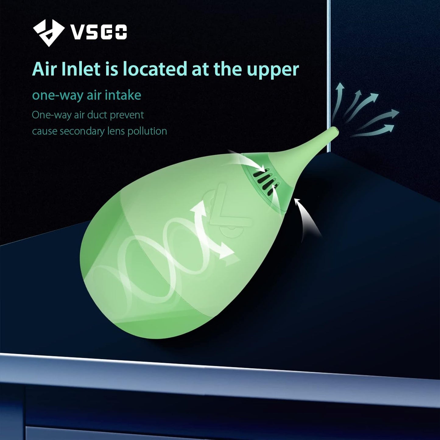 VSGO Camera Air Blower with Filter Compressed Air for for Nikon, Sony, Canon Lens and Sensor Cleaning, Tumbler Design Green (V-B014E)