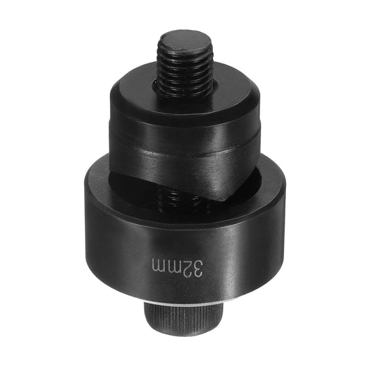 HARFINGTON Sheet Metal Punch Hole Punch 32mm Bearing Steel Precise Cutting Manual Knockout Punch Kit for Metal Steel Plate Sink Stainless Steel, Black
