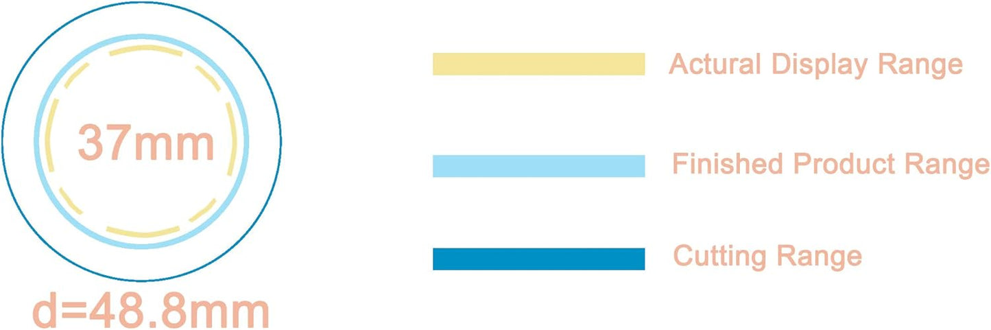 ChiButtons Handling Paper Cutter for Button Round 37mm Metric System (Cutting Size:48.8mm)