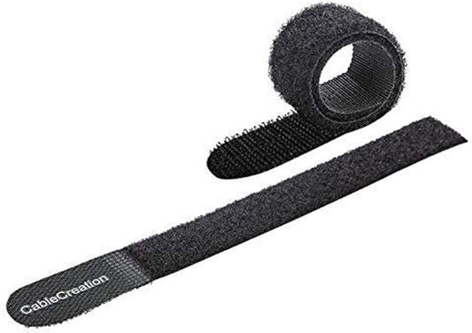 CableCreation Cable Ties 7 inch, 50PCS Reusable Fastening Organizer Cord/Tie Wrap, Nylon Adjustable Cable Management, 7 × 0.8 inch/Black