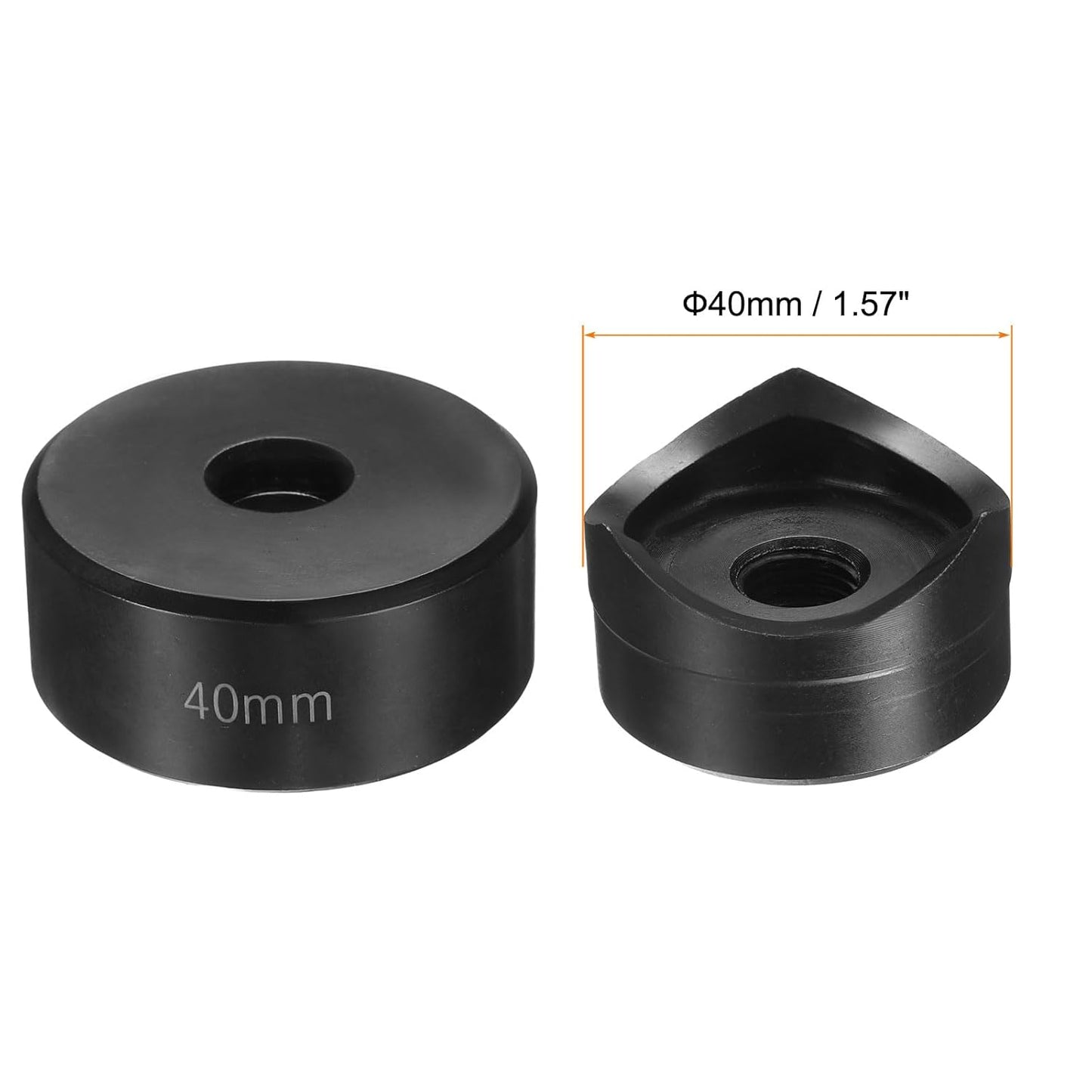 HARFINGTON Sheet Metal Punch Hole Punch 40mm Bearing Steel Precise Cutting Manual Knockout Punch Kit for Metal Steel Plate Sink Stainless Steel, Black