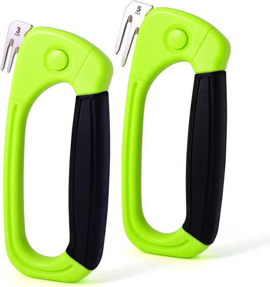 NEWISHTOOL PP Hollow Board Cutter, 2 PCS Sign Making Tool Plastic Corrugated Sheet Die Cutting and Grooving Tool with 3mm and 5mm Blades, Handheld Safety Cutter for DIY Craft PP Sheet Cut