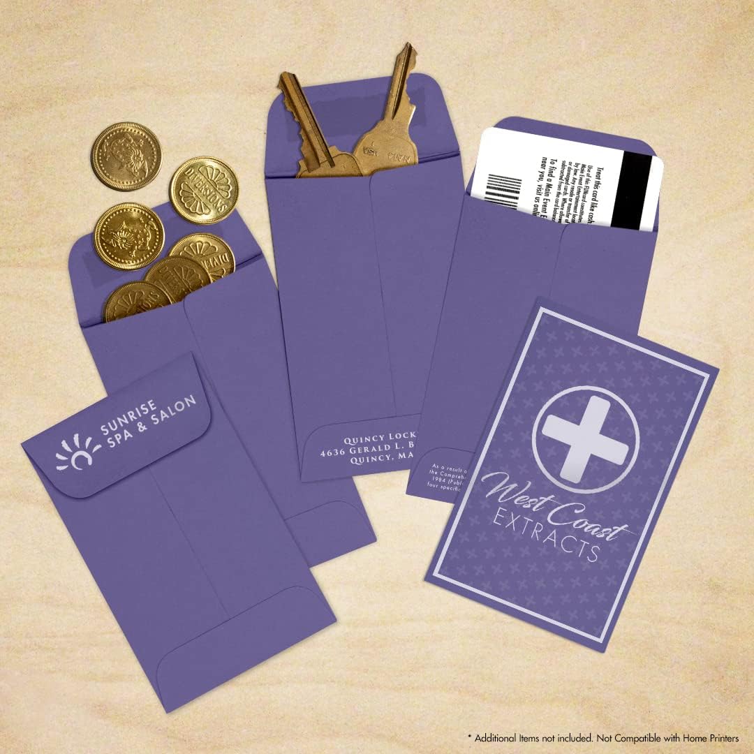 LUXPaper #1 Coin Envelopes | 2 1/4" x 3 1/2" | Wisteria Purple | 80lb. Text | 500 Qty