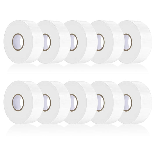 10 Pack White Flagging Tape, Non-Adhesive Plastic Ribbon Neon Marking Roll,1inch*2000ft, Marking Tape for Tree Marking, Hunting, Boundaries and Hazardous Areas,Trail Marking