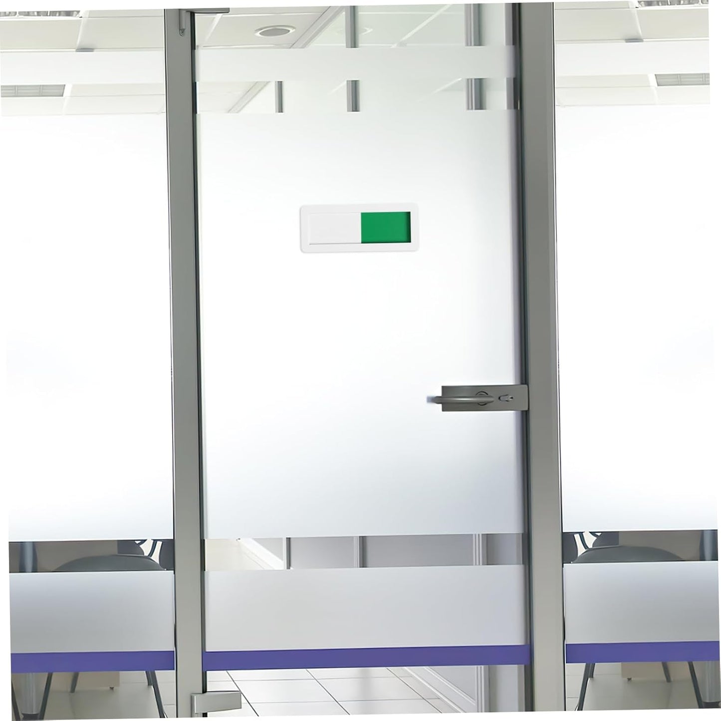 4 Pack Vacant Occupied Office Sign, Blank Privacy Door Sign, Do Not Disturb s, Reserved Empty On Off for Home Restroom Conference Room Hotel Hospital (White, 10x4cm)