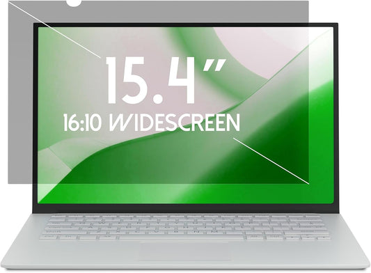 15.4 Inch Laptop Privacy Screen Shield for 16:10 Wide Display - Anti Glare Computer Privacy Screen Cover | Blue Light Blocking Screen Protector | Scratch Resistant UV Filter | Attachment Type