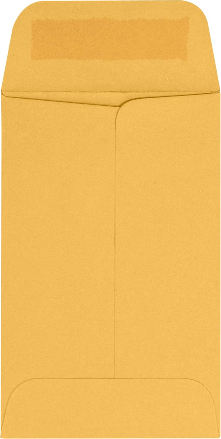 LUXPaper #1 Coin Envelopes | 2 1/4" x 3 1/2" | Brown Kraft | 24lb. Text | 1,000 Qty