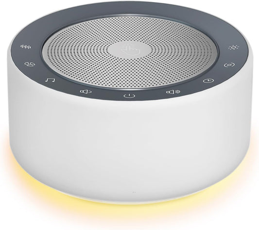 Nursery Lamp with Sound Machine, Mood Lighting, 7 Colors Night Light, 30 Soothing Sounds, White Noises for Baby, Adults. Timer, Plug in, Memory Function, Touch Control