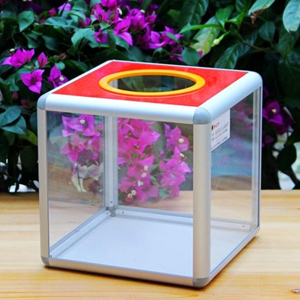 Kafenda Desktop Acrylic Donation Ballot Box for Fundraising and Suggestion Box (20*20*20)