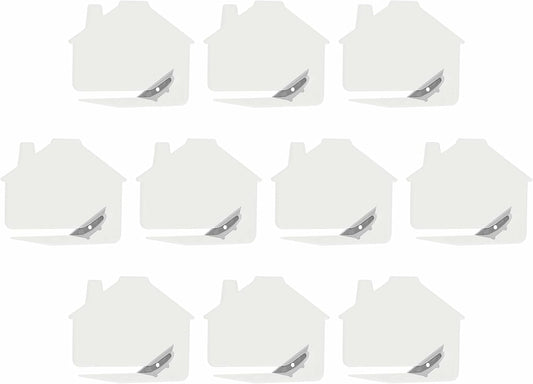 House Letter Openers Set of 10, Bulk Pack - Perfect for Home or Office - White