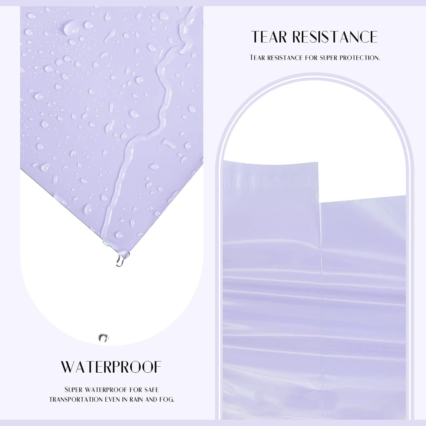 Metronic Poly Mailers 14.5X19 100 Pack, Strong Adhesive Shipping Bags for Clothing, Waterproof and Tear-Proof Packaging Bags Mailers Poly Bags for Shipping Envelopes in Lilac Purple