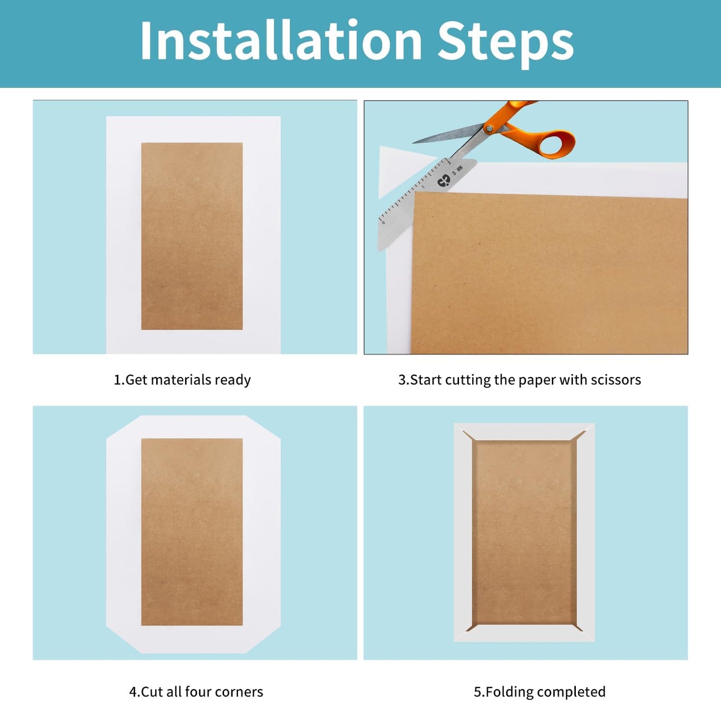 Bookbinding kit and Corner Miter Tool for Album Making.Contains 4 Different Beveled Edge Sizes