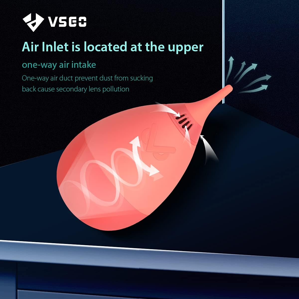 VSGO Camera Air Blower with Filter Compressed Air for for Nikon, Sony, Canon Lens and Sensor Cleaning, Tumbler Design Orange (V-B011E)