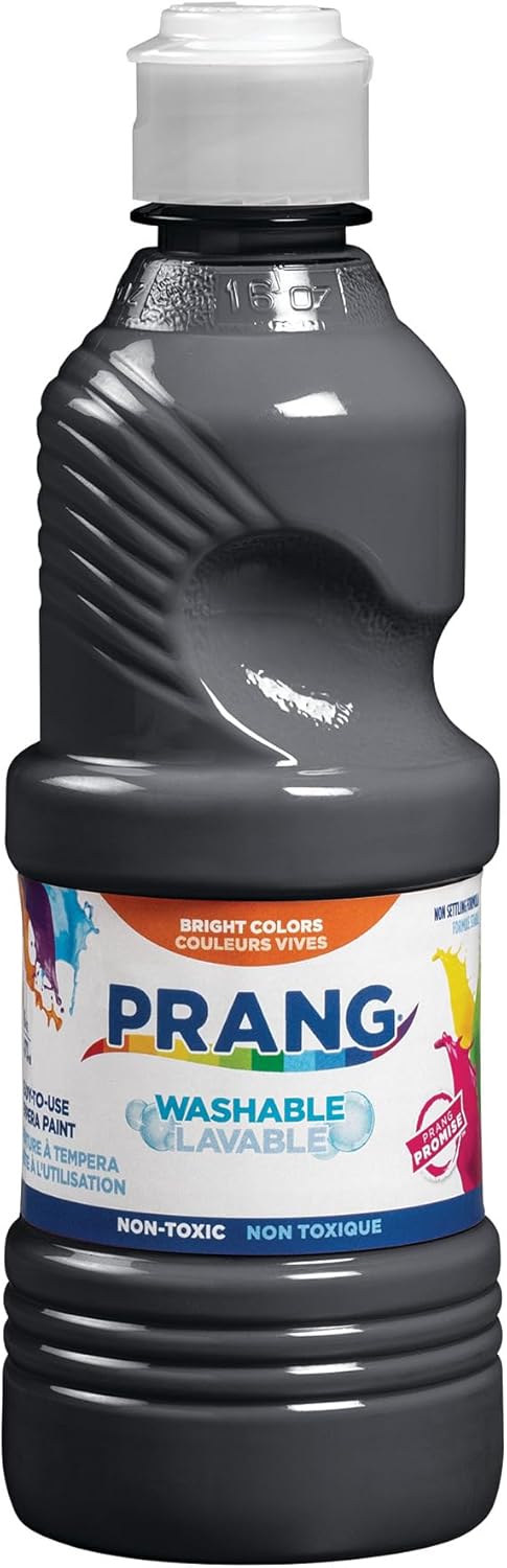 Prang Washable Tempera Paint, Black, 16 Oz., 1 Count