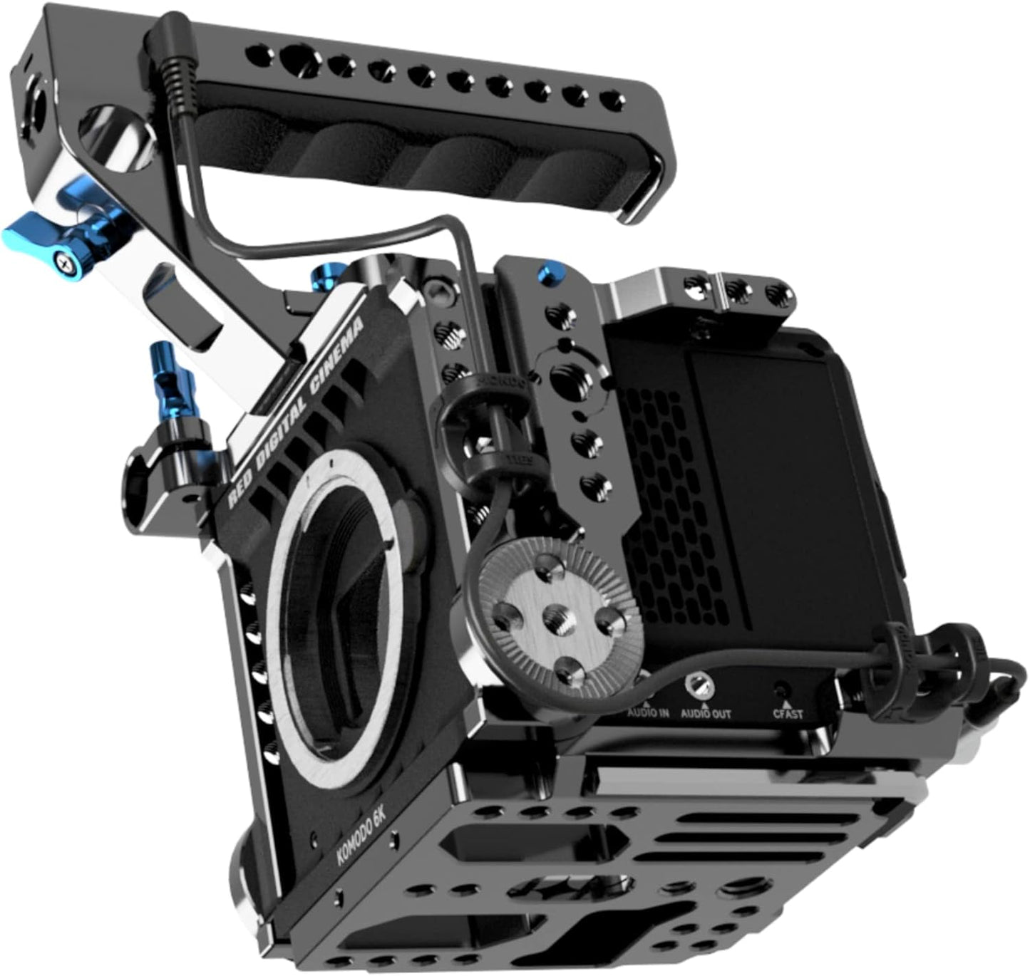 KONDOR BLUE x Armando Ferreira | MondoTies Cable Management Clips for Cameras | Cable organization, 1/4"-20 Mounted, Holds 2-3 cables, & Supports up to 20lbs of force (10-Pack) | Black