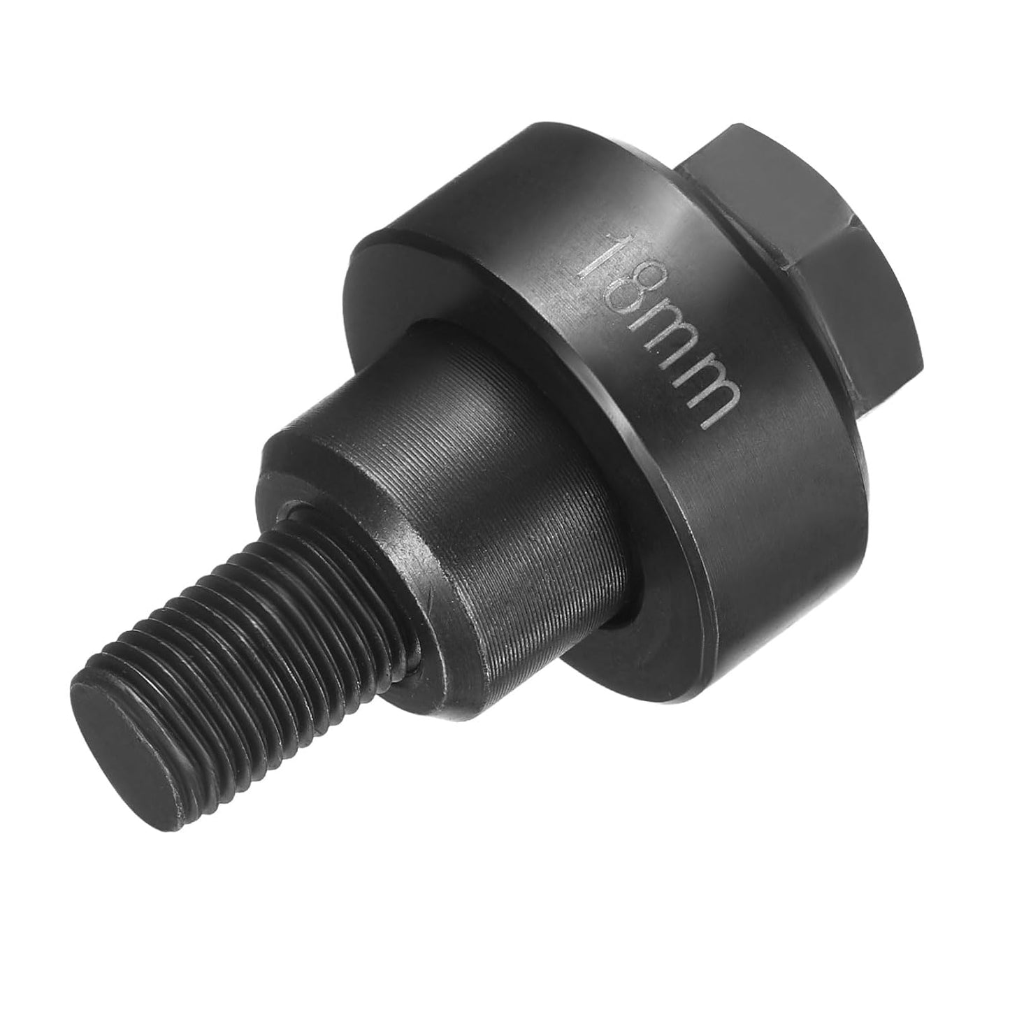 HARFINGTON Sheet Metal Punch Hole Punch 18mm Bearing Steel Precise Cutting Manual Knockout Kit with External Hex Shank for Metal Steel Plate Sink Stainless Steel, Black