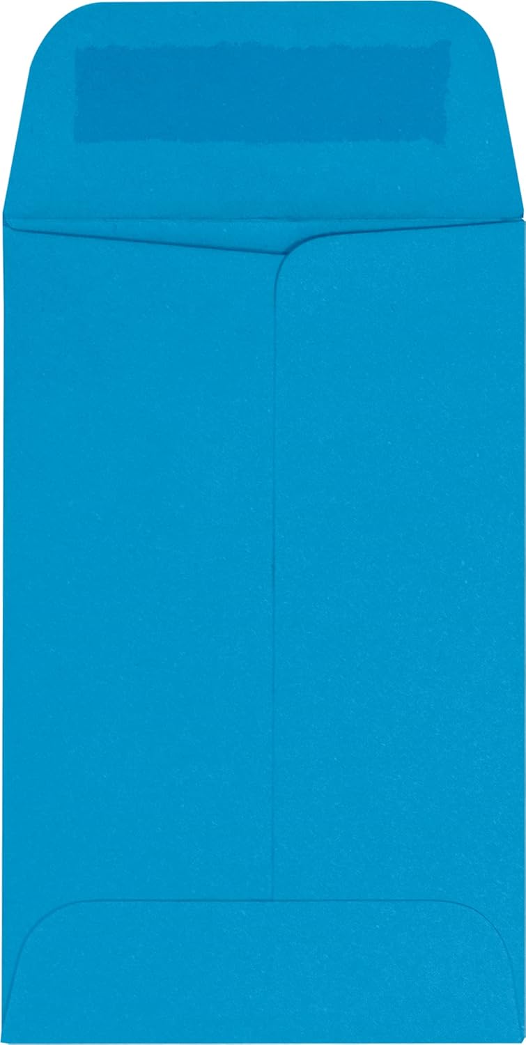 LUXPaper #1 Coin Envelopes | 2 1/4" x 3 1/2" | Pool Blue | 80lb. Text | 50 Qty