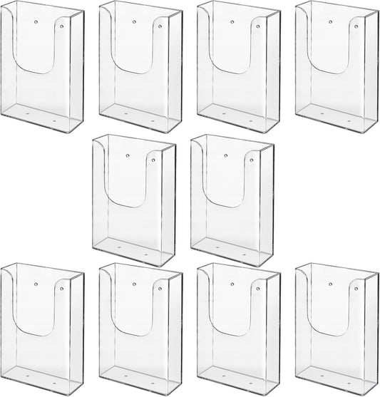 Zavekia Brochure Holder, 4 x 6 Inches Wall Mount Literature Holder (10 pack)