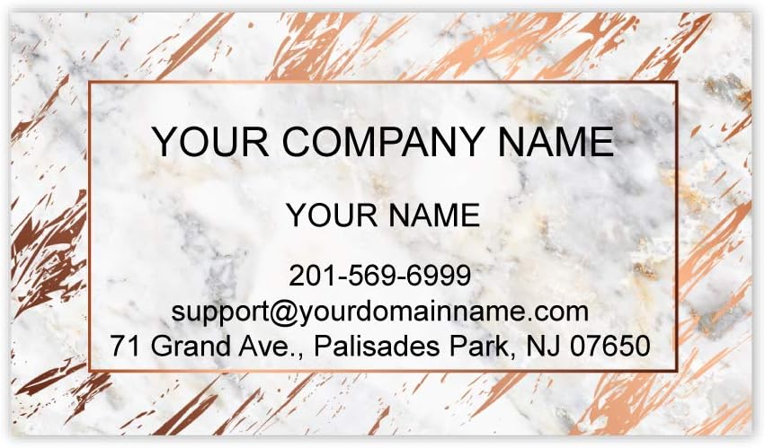 Custom Premium Business Cards, Full color - Marble (350gsm-Thick paper), Made in The USA (White)
