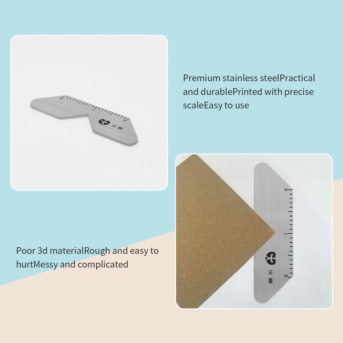 Bookbinding kit and Corner Miter Tool for Album Making.Contains 4 Different Beveled Edge Sizes