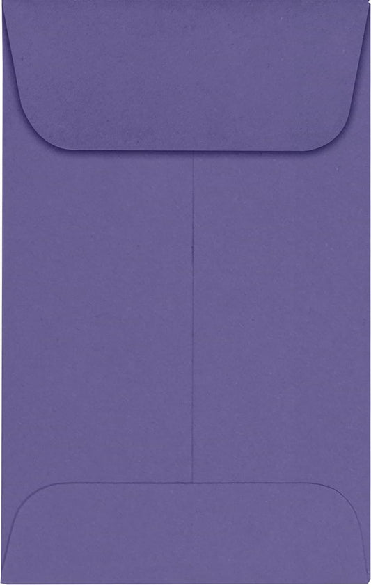 LUXPaper #1 Coin Envelopes | 2 1/4" x 3 1/2" | Wisteria Purple | 80lb. Text | 250 Qty