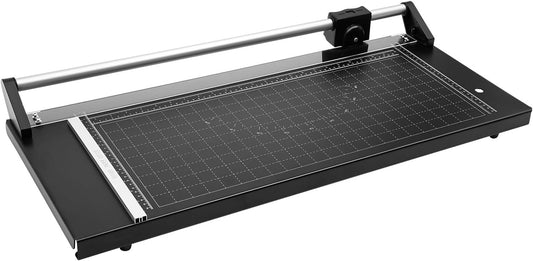 24" Professional Rotary Trimmer, Paper Cutter with Positioning Ruler & 2 Blades, 0-60° Angle Scale for Photo Sticker Shops, Offices
