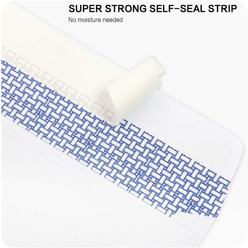 #9 Double Window Security Envelopes, HERKKA No.9 Double Window Business Envelopes Designed for Quickbooks Invoices and Business Statements - Number 9 Size 3 7/8 Inch X 8 7/8 Inch - 24 LB - 1000 Pack