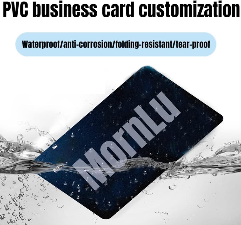 Custom Business Cards PVC Waterproof Add Photo/Text/Logo Print Your Own Business Cards Personalized Double-sided Printed Glossy Matte Frosted 0.76mm Thickness -1000pcs
