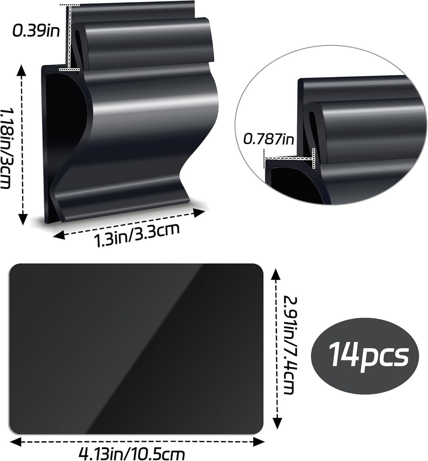 Mlici 14 Pack Sign Labels Clip Holder, Plastic Food Tray Label Holder, Reusable Labels Clip on Sign Holders for Cup Bowl Pan Buffet Deli Trays Board Bake Signs