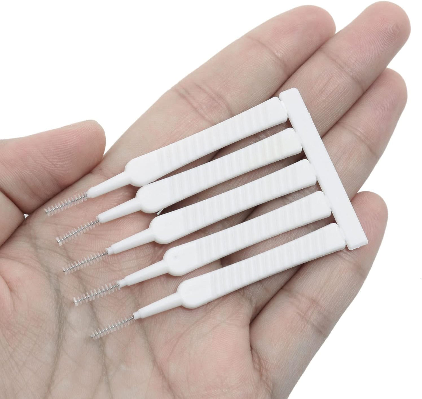 MEETOOT 50pcs Multifunctional Mobile Phone Charging Port Cleaning Brush 65mm Dust Shower Hole Cleaning Mini Brush Bendable Mini Soft Round Brushes