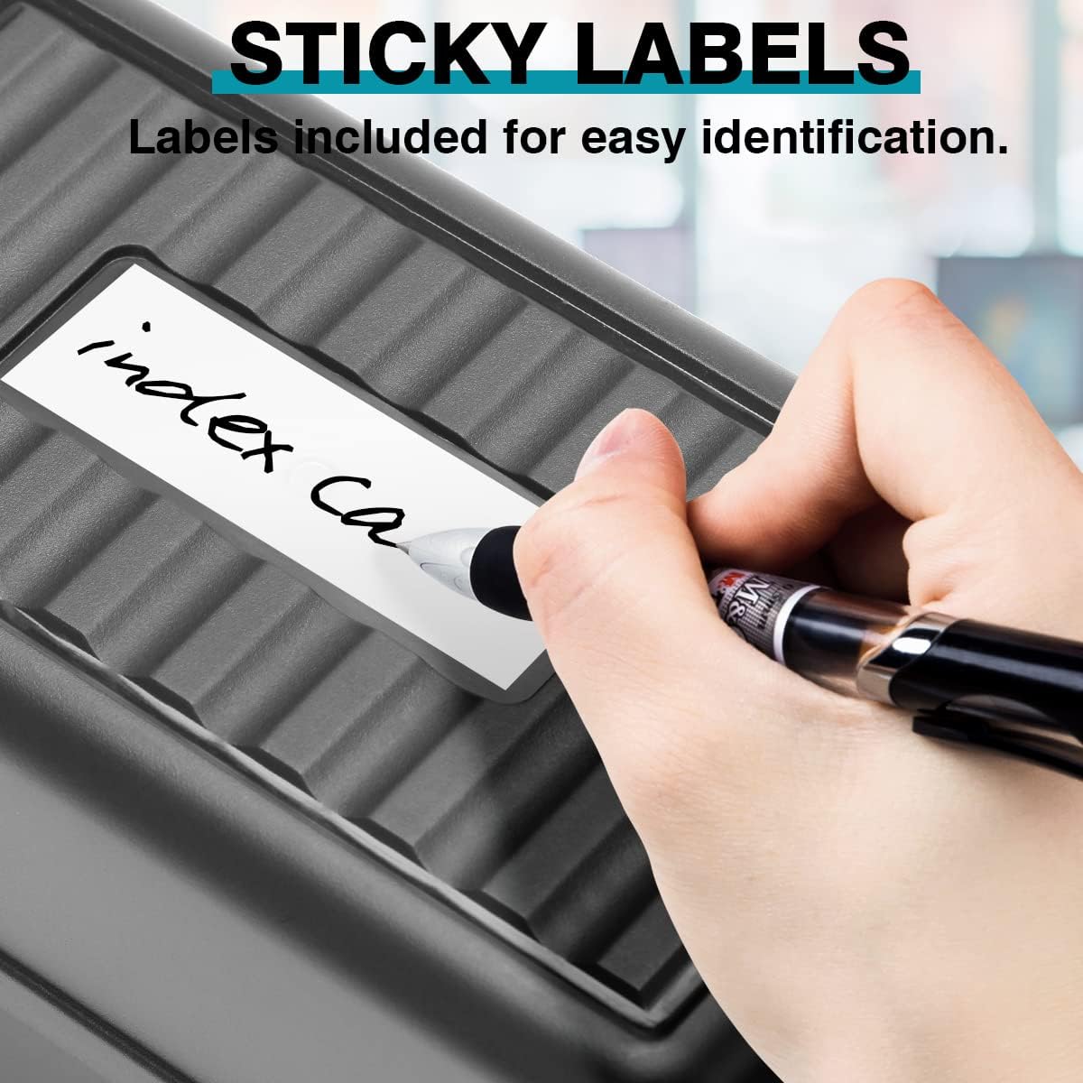 H4D Index Card Holder 3x5, Index Card Box Organizer Case, 3x5 Flash Note Card Holder, 2 Packs (Black)