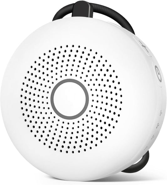 Sleepbox Portable White Noise Machine 30 Soothing Sounds Rechargeable Battery Small for Travel 32 Volume Control Noise Canceling Sleep Machine Sound Therapy for Baby Kids Adults (White)
