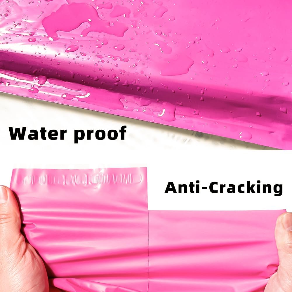POLYSELLS 1000 pcs 7.5x10.5 Inches Pink Poly Mailers Shipping Envelopes, Strong Adhesive Sealing, Waterproof, and Tear-resistant Postal Mailing Bags for Clothing, Books, and Accessories