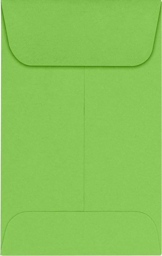 LUXPaper #1 Coin Envelopes | 2 1/4" x 3 1/2" | Limelight Green | 80lb. Text | 250 Qty