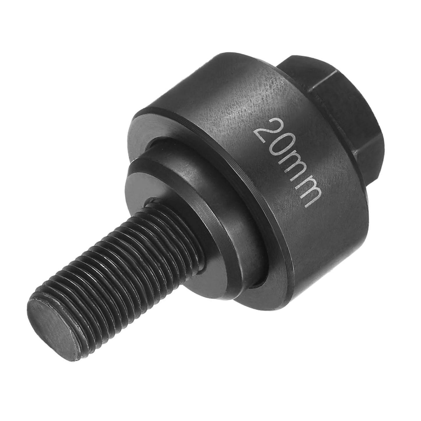 HARFINGTON Sheet Metal Punch Hole Punch 20mm Bearing Steel Precise Cutting Manual Knockout Kit with External Hex Shank for Metal Steel Plate Sink Stainless Steel, Black