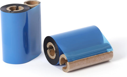 (4 Rolls) 2.24" x 244' Premium Resin Ribbon, 57mm x 74m Black Thermal Transfer Ribbon for 2'' Desk-Top Thermal Label Printers Like Zebra TLP2824, TSC, GoDex, Honeywell.. 1/2'' core