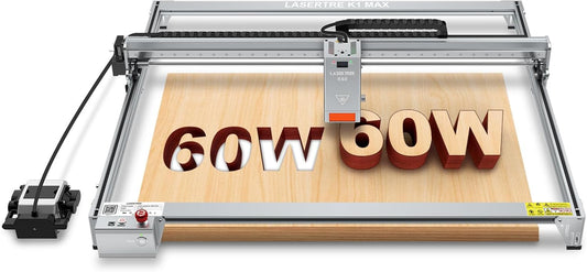 LASER TREE 60W (60000mW) Output Laser Engraver, 35 * 37 Inch Laser Engraving Machine with Air Assist, Switchable Diode Laser Cutter Engraver for Cutting Engraver for Wood Metal Acrylic, Class 4