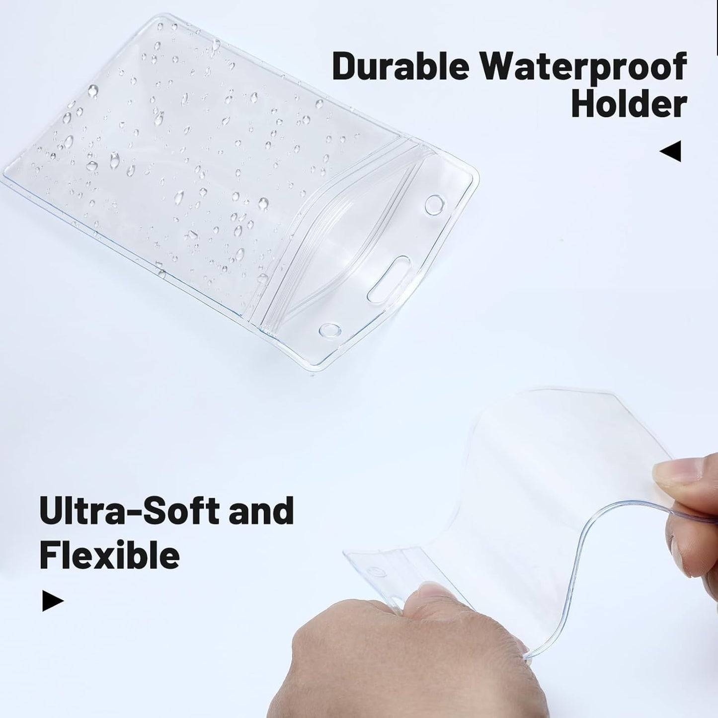 24-Pack Black Breakaway Lanyards with Waterproof Badge Holders, Metal Hook, Polyester Neck Straps for ID Cards, Events, Office, and Schools