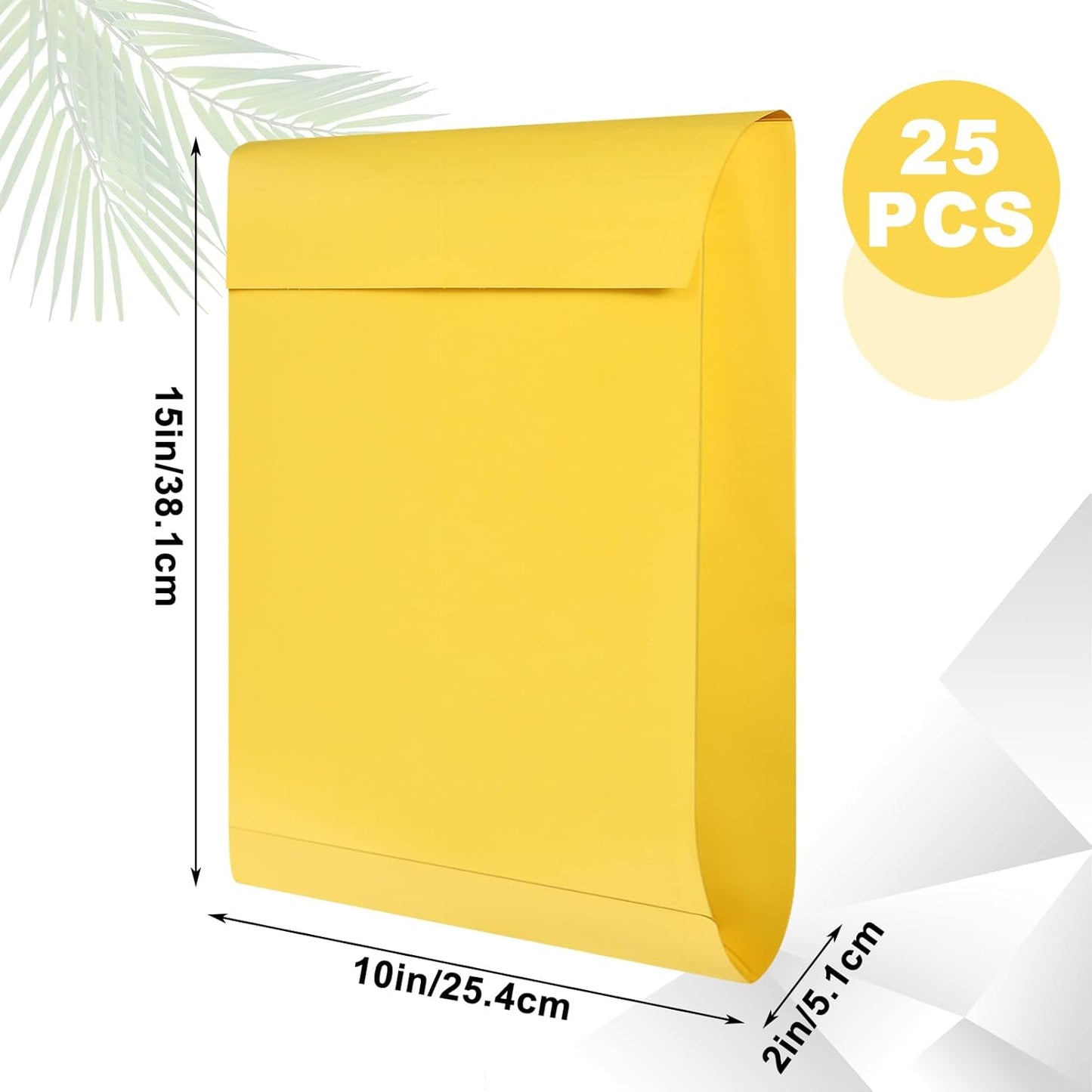 25 Pcs Catalog Envelopes Large Kraft Envelopes 10 x 15 Inches Large Mailing for Office Home Documents Magazines Photos Storage Organizing(Light Brown)