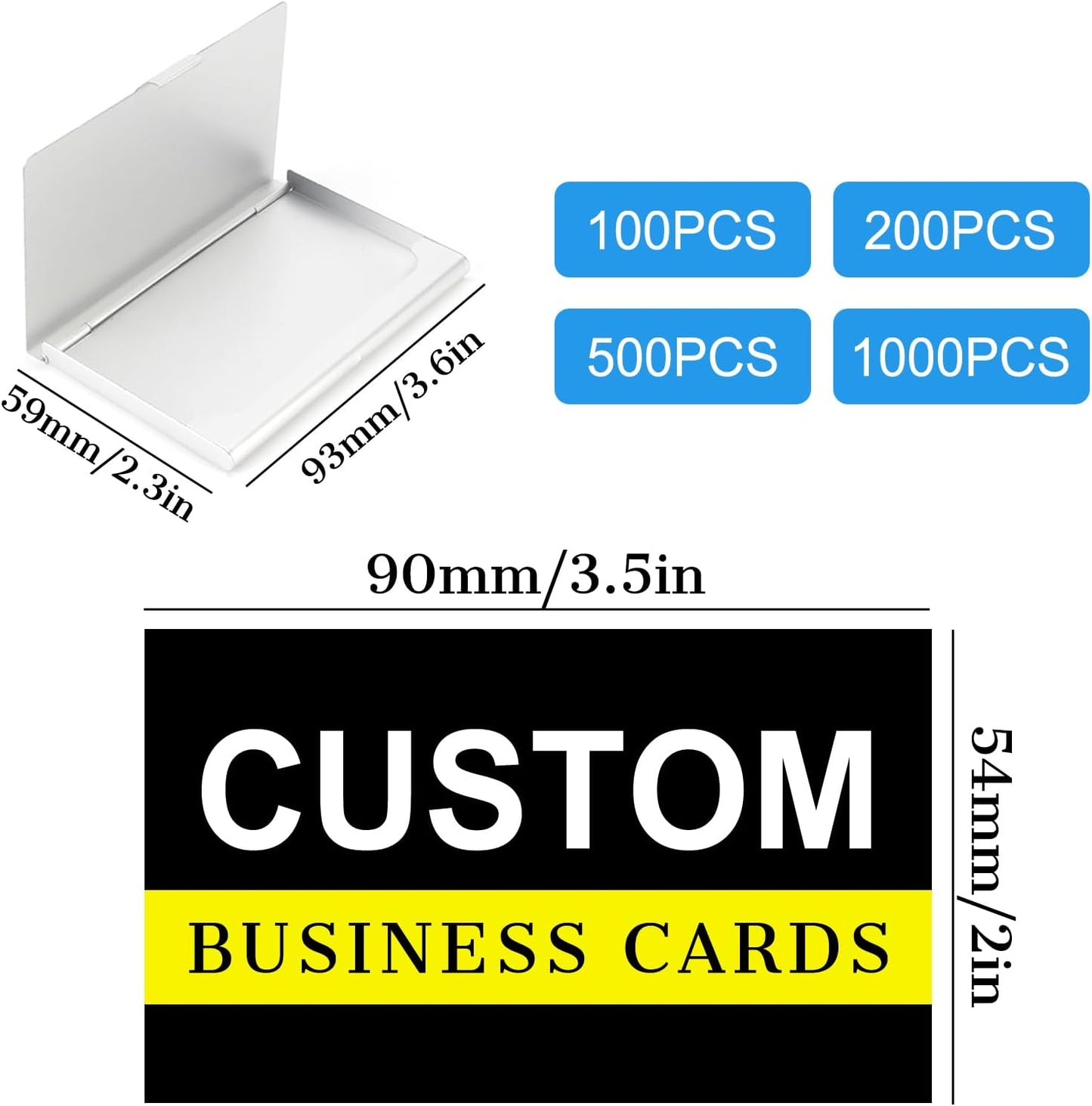 Custom Nails Make Up Business Cards Customizable with Logo Photo Personalized Business Card Customize for Small Business Customized Waterproof Double Sided Cards 100 200 500 1000