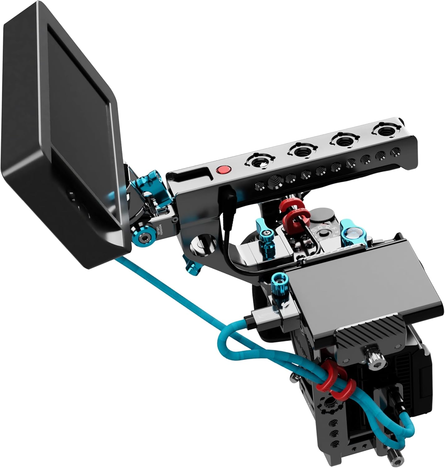 KONDOR BLUE x Armando Ferreira | MondoTies Cable Management Clips for Cameras | Cable Organization, 1/4"-20 Mounted, Holds 2-3 Cables, & Supports up to 20lbs of Force (10-Pack) | Orange