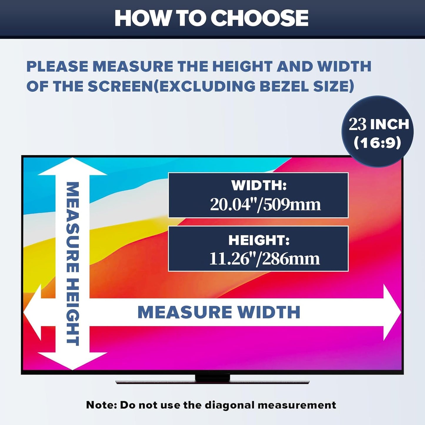 [2-Pack] HD Computer Privacy Screen 23 inch, Upgraded Computer Privacy Screen for 16:9 Widescreen Removable Anti Glare Computer Screen Cover and Blue Light UV-Blocking Screen Privacy Filter