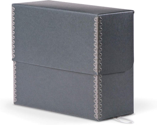 Gaylord Archival Blue/Grey Flip-Top Document Storage Box - 7W x 15 1/4L x 10 1/4" H