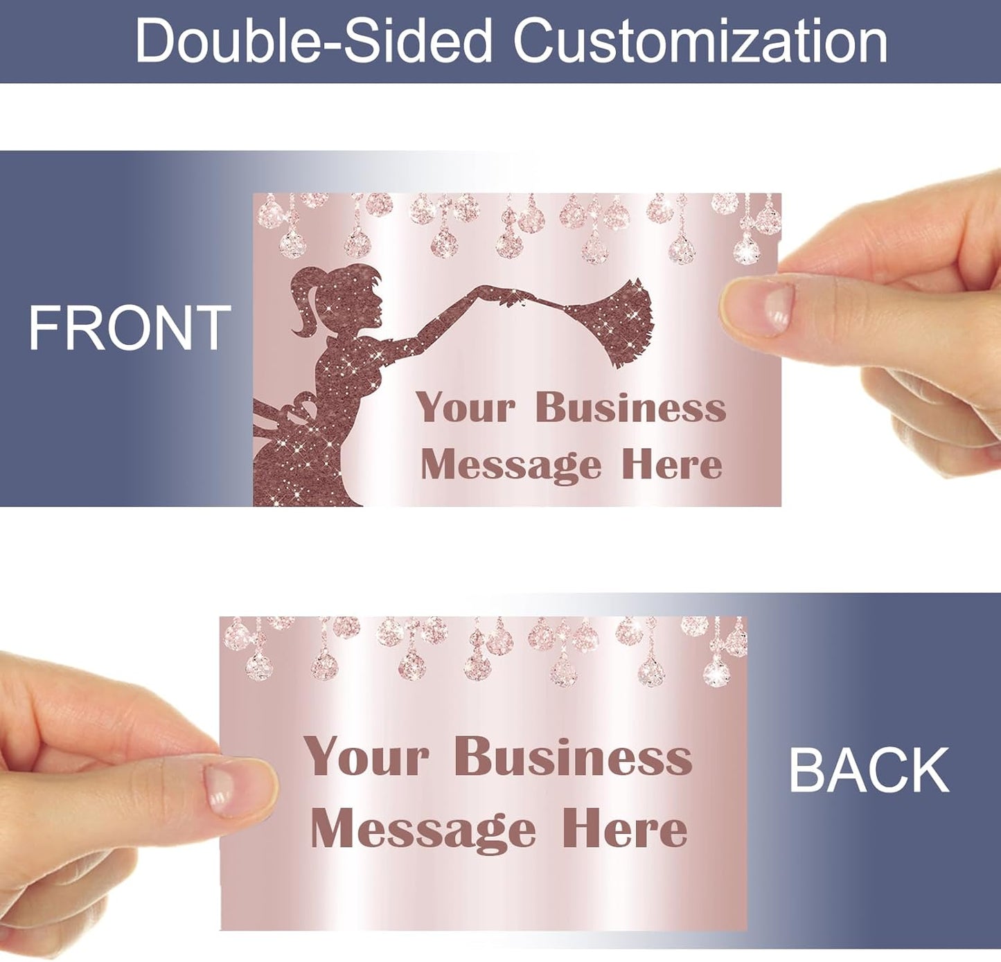 Custom Business Cards Customizable with Logo Text,Personalized Business Cards Photo Printable Barbershop Cards 1000 500 200 100 Double Sided Customize Cards for Small Business Waterproof