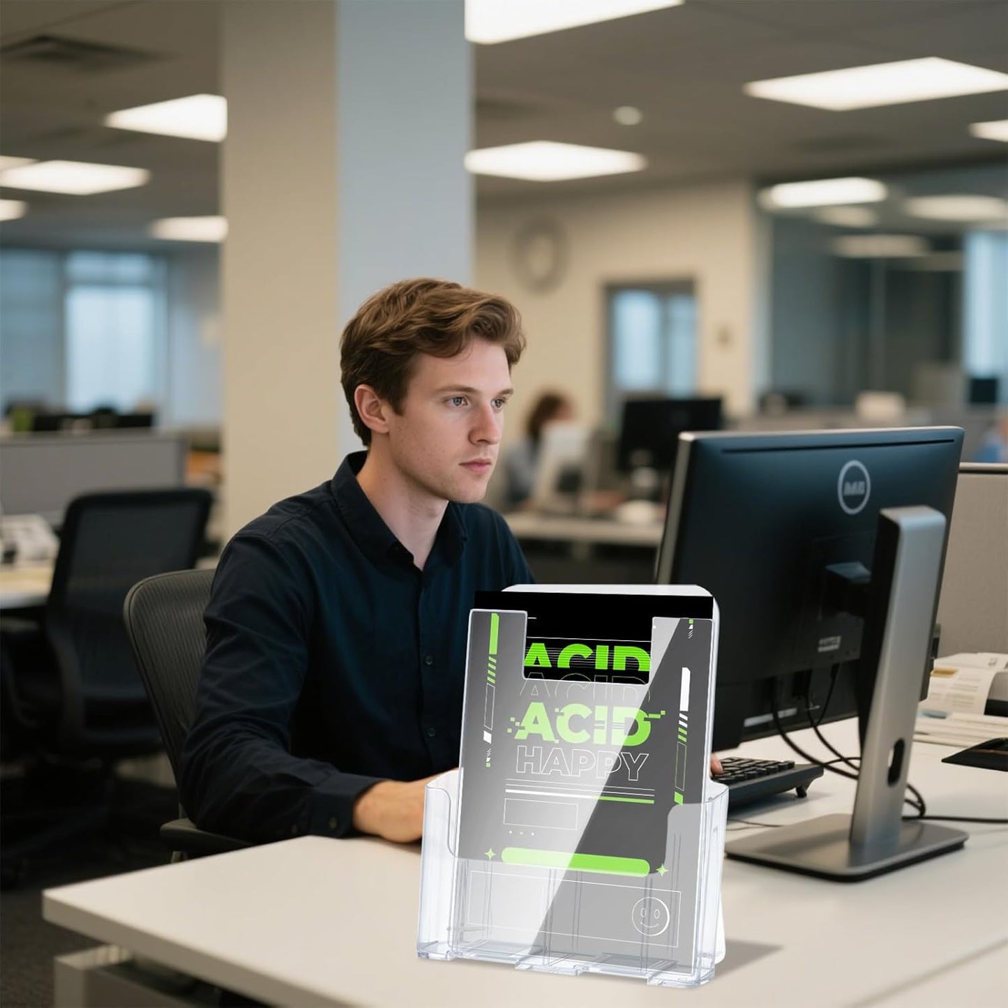 10 Pack 8'' x 10'' Acrylic Literature Shield for 8.5'' x 11'' Brochure and Magazine Holders to Keep Papers from Falling Forward Clear Literature Holders Shield for Store Shopping Mall Office