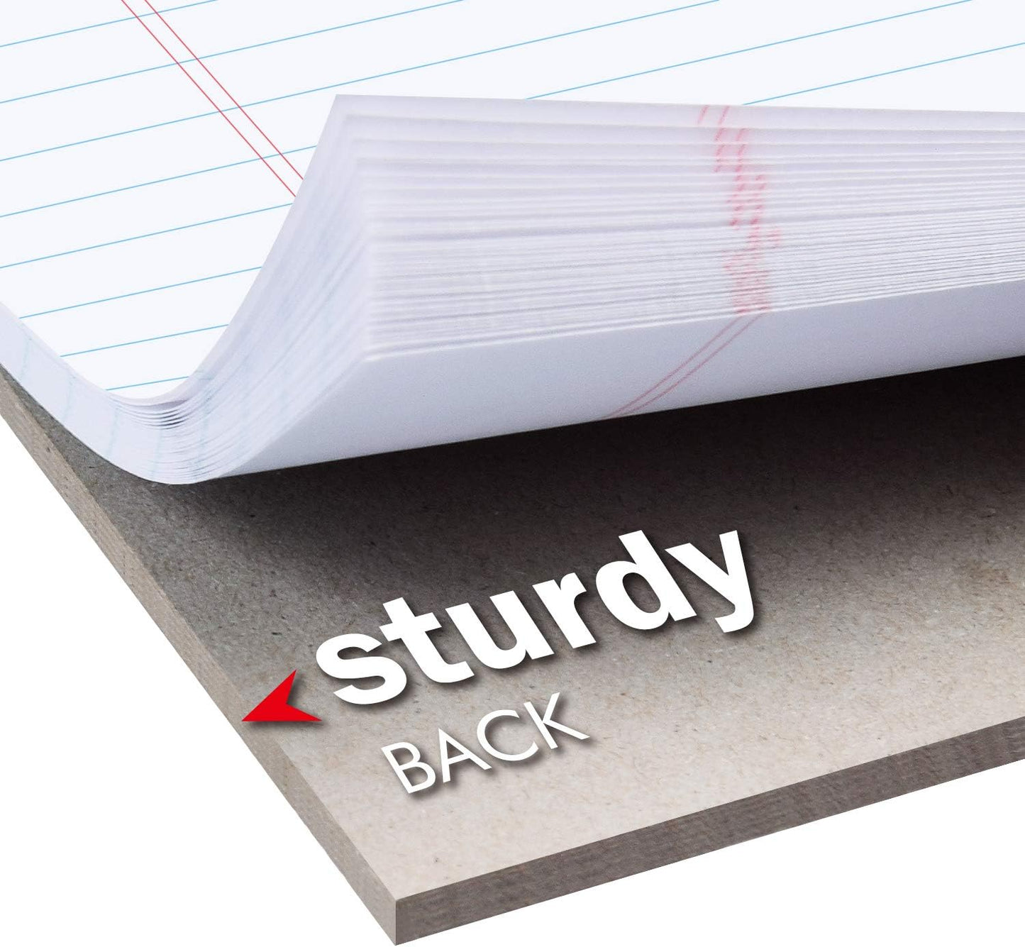 KAISA Colored Legal Pad Writing Pads 8.5x11 inch, Wide Ruled, 40 Sheets/Pad, 20lb Colored Paper, Perforated Writing Pad with Sturdy Back (4 Pads), KSU-5972