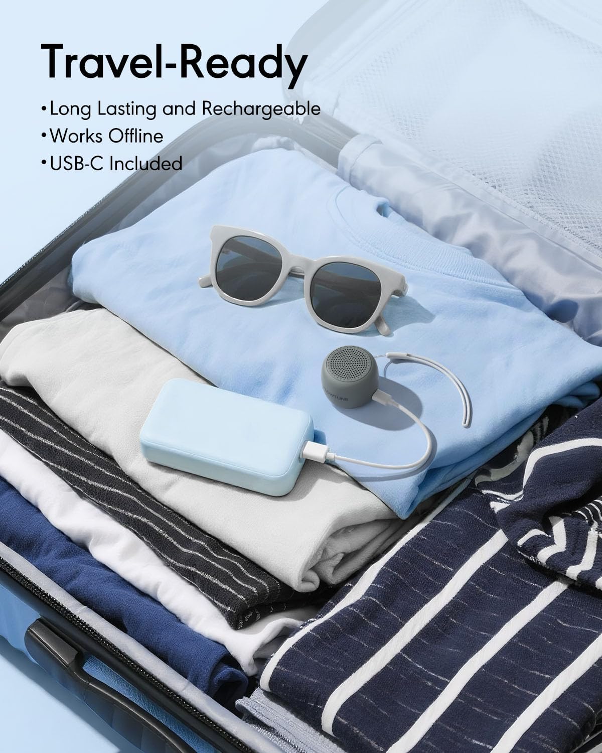 Sound Machine Flowtune White Noise Machine for Baby Adults, Mini Portable Sound Machine for Travel, 6H Timer, 18 Soothing Sleep Sounds Gift (Slate)